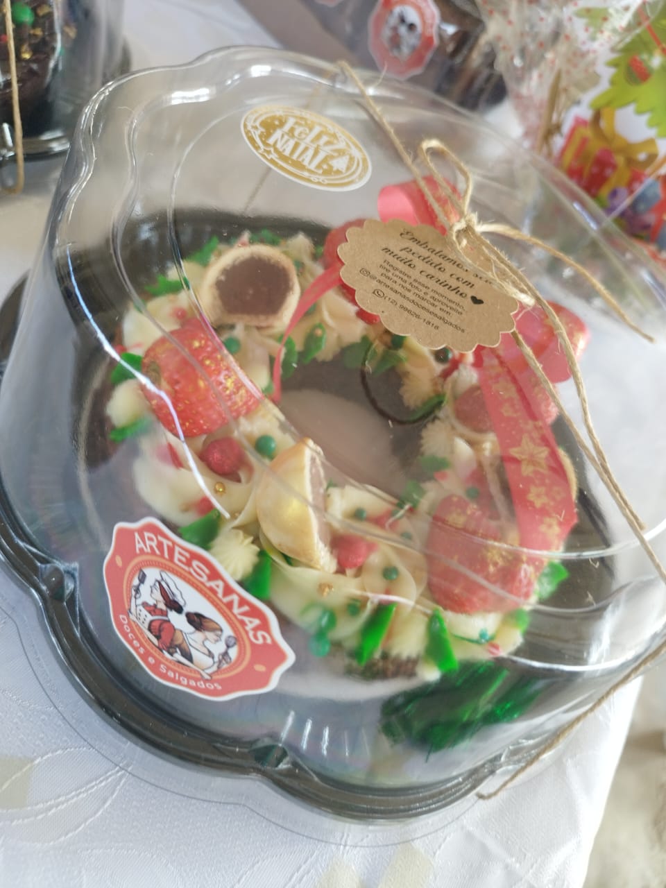 Bolo Guirlanda de Natal